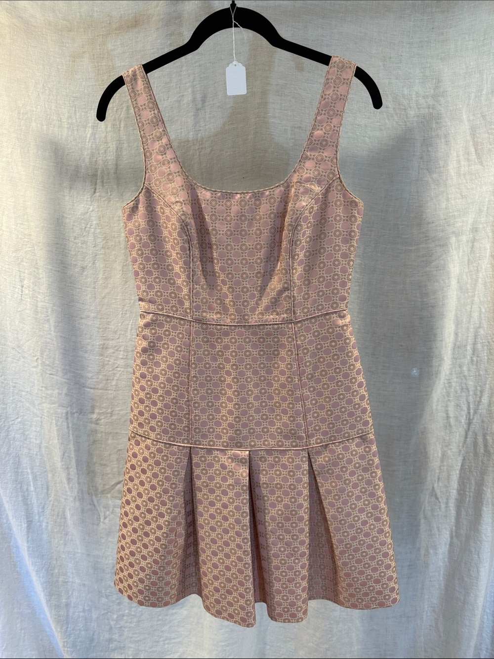 Banana Republic Monogram Drop-Waist Fit-and-Flare Jacquard Dress size 0
